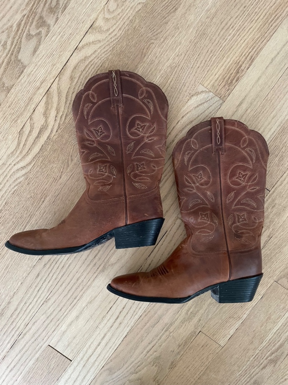 Ariat Ladies Heritage R Toe Russet Rebel Western Boots - Picture 3 of 4